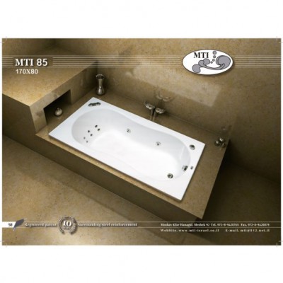 אמבטיה מלבנית דגם 170X80 MTI-85