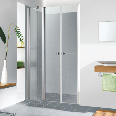 מקלחון חזית קבוע + 2 דלתות פתיחה פנימה והחוצה דגם רומי