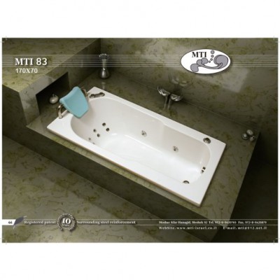 אמבטיה מלבנית דגם 170X70 MTI-83