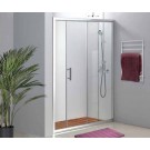 מקלחון חזית קבוע ודלת הזזה 110 ס''מ עד 115 ס''מ