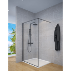 מקלחון חזיתי דופן קבועה למקלחת פרזול שחור