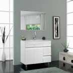 ארון אמבטיה עומד אפוקסי באלי צבע לבן 80 ס"מ
