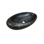 כיור לאמבטיה חרס מונח שחור 57/37 ס”מ 9863BG
