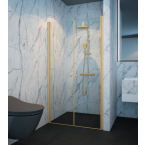 מקלחון חזיתי פרזול זהב מט 2 דלתות 70 ס”מ עד 100 ס”מ
